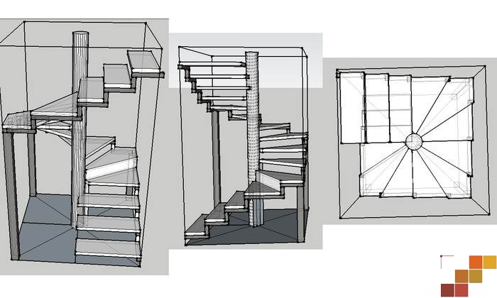 Проектирование и расчет винтовых лестниц
